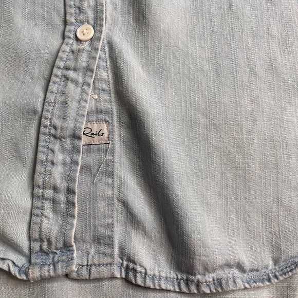 Rails Sky Blue Casual Shirt size M - Picture 7 of 8
